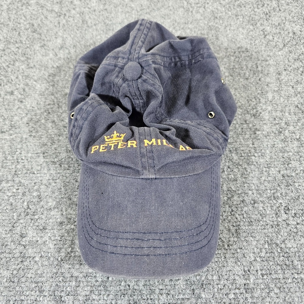 Peter‎ Millar Graphic Logo Cap Trucker Hat Dark Blue/Orange One Size Golf Summer